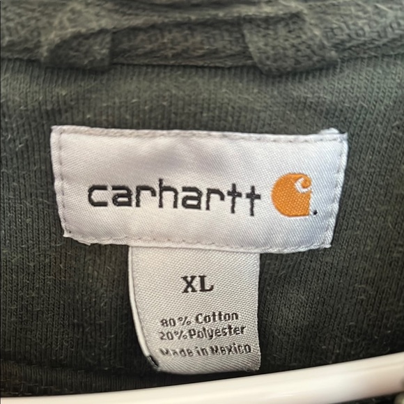 Carhartt Men's Dark Green Quarter-Zip Sweater XL - Picture 2 of 7